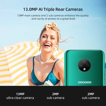 DOOGEE X95 Pro Helio A20 4GB RAM+32GB ROM 13MP Trojno Fotoaparat 4350mAh 6.52