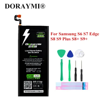 DORAYMI Telefon Baterija za Samsung S5 S6 S7 Rob S8 S9 Plus S8+ S9+ Bateria G950F G930F G920F G900F G925F G935F G955 Batterie