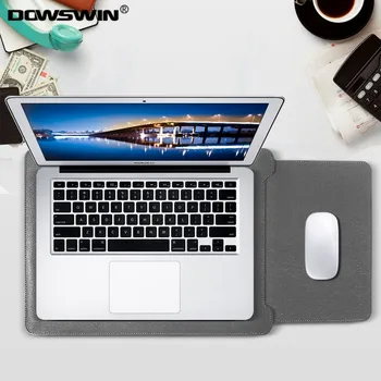 DOWSWIN Primeru za Macbook Air 13 11 Pro 13 15 Primeru Za Laptop Torba Rokav Usnje Prenosnik Torba za Macbook Pro Primeru Nepremočljiva