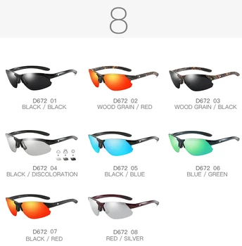 DUBERY Letnik Polarizirana sončna Očala, moška sončna Očala Za Moške UV400 Odtenki Vožnje Črni Kvadrat Oculos Moški 8 Barv Model 672