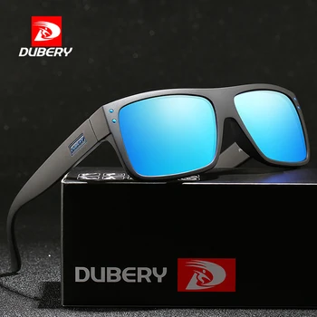 DUBERY Letnik Polarizirana sončna Očala, moška sončna Očala Za Moške Vožnje Črni Kvadrat Oculos Moški 8 Barv Model 911