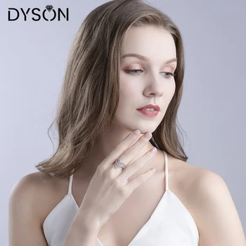 Dyson Posebno zabavo Obroči Za Ženske 925 Sterling Srebro Stackable Gradient Ostro Puščico Mikro Utrla Kristali CZ Pribor Nakit