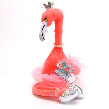 Elegantno Petje Flamingo Plišastih Igrač s Krono,petje in Daincing Elektronski Pliš Igrače otroška Igrače Otroška Darila Dom Dekor