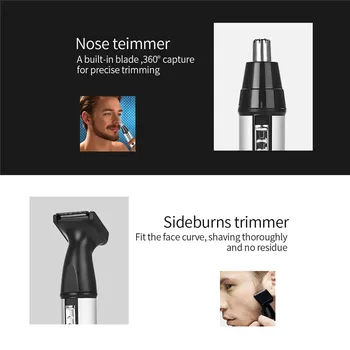 Električni Nos Hair Trimmer Clipper za Moški Brivnik USB Polnilne Uho Obrvi Brado Sideburns Odstranjevalec Dlak Britev Varno Nega Obraza