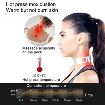 Električni Vratu Massager Vratu Masažo Se Sprostite Lajšanje Bolečin Orodje 6 Načini Zdravstvenega Varstva Vratnega Vretenca Fizioterapija Massager