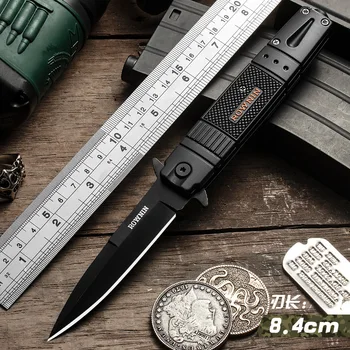 EOS Majhne Saber Folding Nož Rezilo 5Cr 13Mov Ročaj SKM Vlaken Visoke Kakovosti na Prostem, Vojaško Taktično Preživetje Zaponko-Nož