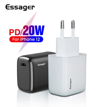 Essager 20W USB Polnilec Za iPhone 12 mini Pro Max Hitro Polnjenje QC PD 3.0 Tip C Mobilnega Telefona Polnilnik Hitro Stenski Adapter