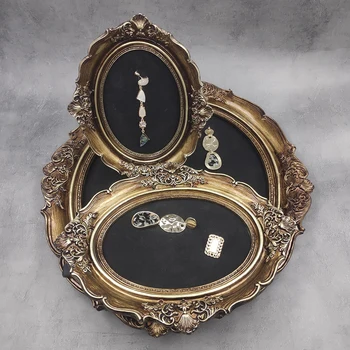 Evropski ovalne starinsko sliko, Palačo royal stil nakit, display stojala,uhan shranjevanje rack, nakit, fotografije rekviziti