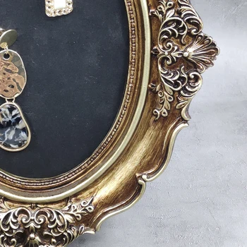 Evropski ovalne starinsko sliko, Palačo royal stil nakit, display stojala,uhan shranjevanje rack, nakit, fotografije rekviziti