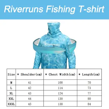 F Riverruns za Zaščito pred Soncem Lahki Ribolovne T-shirt, Ribolov Hoodie Dolgimi rokavi Majica za Moške in Ženske, Ribolov, Pohodništvo
