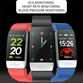 FAM T1 Pametno Gledati Temperature Merjenje EKG SmartBand Srčnega utripa, Krvnega Tlaka, Spremljanje Vremenske Napovedi Pitne Spomnite Zapestnica