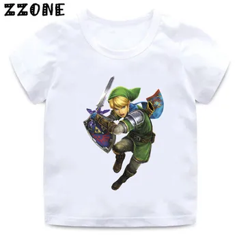 Fantje/Dekleta The Legend of Zelda Triforce Znak Print majica s kratkimi rokavi Otroci Poletnih Oblačil Otrok Smešno Priložnostne Baby T-shirt,HKP5245