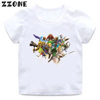Fantje/Dekleta The Legend of Zelda Triforce Znak Print majica s kratkimi rokavi Otroci Poletnih Oblačil Otrok Smešno Priložnostne Baby T-shirt,HKP5245