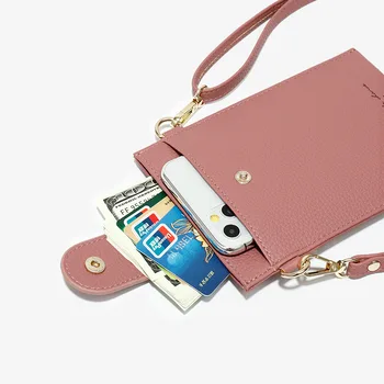Fengdong žensk mini crossbody vrečko majhna torba PU usnja, izjemno tanek telefon vrečko za 6,5 palčni moda vreča denarja za kartico sim darilo