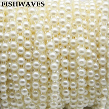 FISHWAVES 5M/Paket Polovični Biserne Kroglice Ročno izdelan Poročni Obrti Oskrbe Šopek, Dekoracijo Za Diy Božična Dodatki za Oblačila Nova