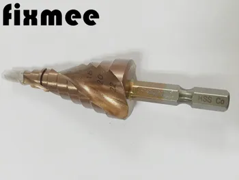 Fixmee HSS-CO Kobalt Spirala Profilirane 4-22 mm Stopil Cone Vaje Malo Luknjo Rezalno Orodje Kit