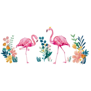 Flamingo Živali Stenske Nalepke DIY Drevo, Listi Zidana Nalepke za Otroke, Spalnico, dnevno Sobo, Kuhinjo, Doma Dekoracijo