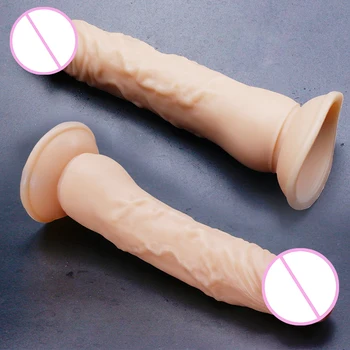 FLXUR Realne Kože, občutek Ogromen Dildo Dick Velik Penis Sex Igrača za Žensko Močan Sesalni Ženska Masturbacija Petelin Seks izdelka