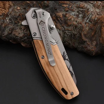 Folding Nož Taktično Žepni Nož Reševanje survival nož za Kampiranje noži VG10 jekla + Woodle Handel Taktično Noži, orodje EOS