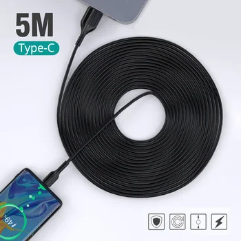 FONEKN 3m 5m Dolgo Tip C Kabel Micro USB Telefona Polnilnik, Kabel USB, C Hitro Polnjenje Podaljša Kabel