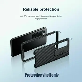 Fotoaparat Varstvo Primeru za Xiaomi Poco X3 NFC Mi 10T Pro Lite 5G Primeru Potisnite CamShield Hrbtni Pokrovček Globalni Različici Primerih