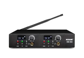 FREE & Acemic EM-D02 Dual Channel Brezžične V Uho Monitor Sistem