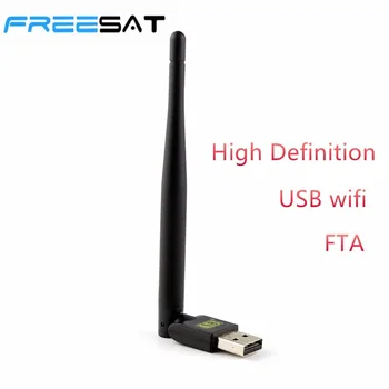 FREESAT TV Mini Wireless USB Wifi Adapter Zaprtih prostorih z Anteno za V7 V8 Serije Digitalni Satelitski Pametno, da Android Smart TV Box