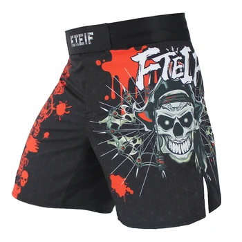 FTEIF MMA Dihanje Silovit boj Prikrivanje boks hlače Tiger Muay Thai mma hlače za kickboxing sanda kratek muay thai poceni