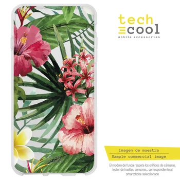 FunnyTech®Silikonsko Ohišje za Xiaomi Mi 10 Lite 5 G l Cvetlični motiv vers.2