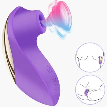 FX Klitorisa Sesanju Vibrator za Klitoris Bedak 10 Frekvence Nepremočljiva Polnilni Nastavek Stimulator Oralni Seks Simulator Seks Igrače