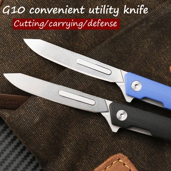G10 folding nož večnamensko nujne medicinske EOS visoke trdote prenosni zunanji Zložljiva Oplat Nož z 10 60A Rezila