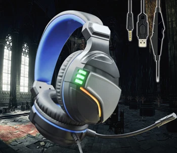 G18 Žično RGB svetlobe gaming slušalke z mikrofonom Močan bass nad uho slušalke za Računalnik PS4 novi Xbox prenosni RAČUNALNIK gamer