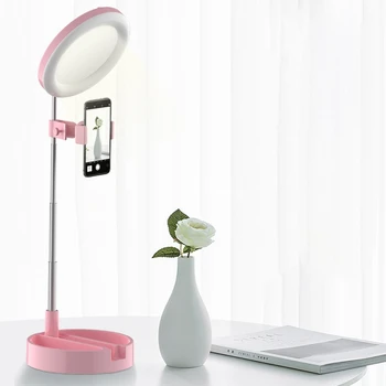 G3 Zložljive Obroč Svetlobe s Ogledalo Za 6,3 Palčni Mobilni Telefon LED Live Fill Light Sidro Krog Lepoto Svetlobe
