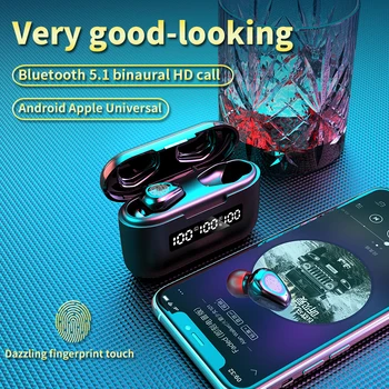 G40 Tws Bluetooth V5.1 Slušalke Brezžične Čepkov Dotik 9d Šport Dual-Mic Hifi Stereo Športne Slušalke Z 3500mah Polnjenje Box
