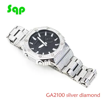 GA2100 Diamond Watch Nastavite Spremembo GA2110 Watchband Ploščo, Kovine Nerjaveče Jeklo 316L