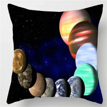 Galaxy Planetov Prostor Solarni Sistem Zemlja, Luna in Pluton Črna Luknja Domu Dekorativni Perilo blazine pokrov