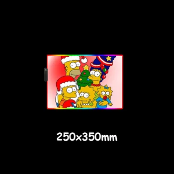 Gaming Miška Ploščica RGB Velike Mouse Pad Priljubljena Risanka Simpsons Igralec Big Miško Mat PC Mousepad Led Osvetlitev ozadja Miši Tipke za Gamer