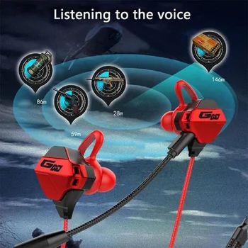 Gaming Slušalke 3.5 mm Vtičnica za Slušalke E-Šport Žične Stereo Slušalke s Snemljivo Dvojno Mic Igralec Čepkov za PC Telefoni PS4 Xbox