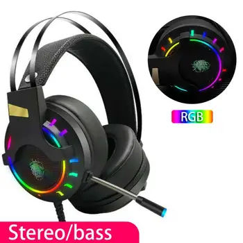 Gaming Slušalke LED Slušalke, USB, Žična Bass sistem Stereo Slušalke Za PC, Laptop Za PS4 Xbox Enem Računalniku Igra Igralec Slušalke Darila