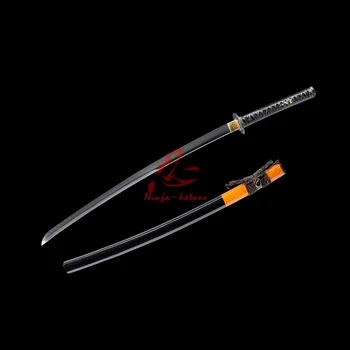 Glina kaljeno japonski samuraj katana UNOKUBI-ZUKURI borovih tsuba rezilo oster meč