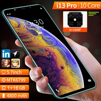 Globalna različica 5.7 palčni PLTDP i13 Pro Mobilni telefon,Najnovejše Android 10 Deca Quad Core Pametni Fotoaparat GSM mobilni telefon z Dvojno Sim Kartico