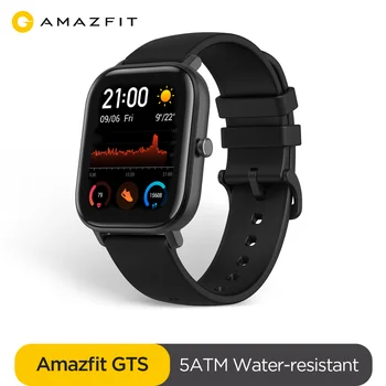 Globalna Različica Amazfit GTS Pametno Gledati 5ATM Nepremočljiva Smartwatch 14Days Baterije GPS Glasbe za Nadzor Usnje Silikonski Trak