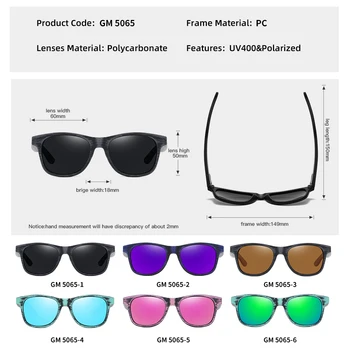 GM Les, sončna Očala Moški Ženske Bambusa Okvir Ročno izdelane Polarizirana sončna očala Letnik Design Odtenki UV400 Zaščito očala S5065