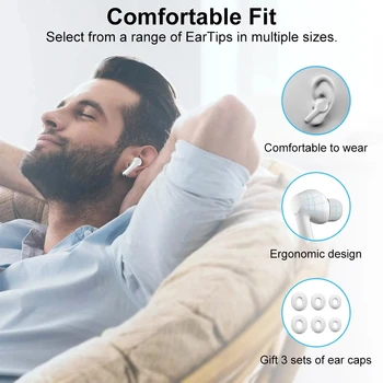 GOOJODOQ Pravi Brezžični Čepkov TWS Bluetooth Slušalke 5.0 z Polnilnik Polje Šport držalo za uho Bluetooth Slušalke za iPhone Xiaomi