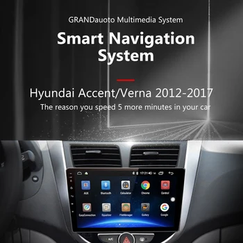 GRAND 2 Din Android Avto Radio Hyundai Solaris Naglas Verna 2011 2012 2013 -2016 GPS Navigacija Multimedia Video Predvajalnik