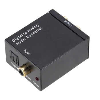Grwibeou DAC Adapter Digitalno Analogni Avdio Pretvornik Optični Toslink Koaksialni Signal, da RCA R/L Audio Dekoder Ojačevalnik