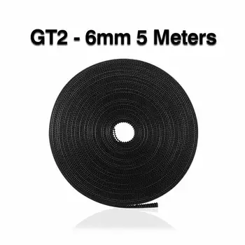 GT2 Pasu, 5 Metrov GT2 Časovni Pas 6 mm, Širina Primerni za 3D Tiskalnika RepRap Mendel Rostock Prusa Creality CR-10 Edaja 3 Anet A8