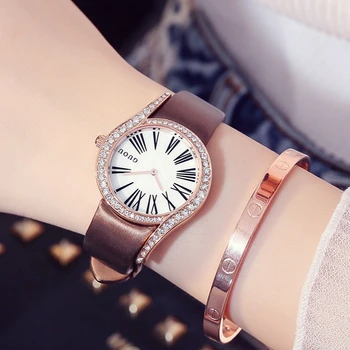 GUOU ure ženska moda pazi nepremočljiva pasu korejski moda prostočasnih tabela 69 edinstven diamant watch