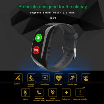 H10 Starejši Otroci SOS Klic Pametno Gledati Anti-izgubil GPS Sledenje Manšeta Watch Podporo Srčnega utripa zdravstvene nege starejših staršev darilo