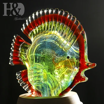 H&D Pisane Tropske Ribe Figur Pihano Steklo Morskih Živali Kiparstvo Začetni Dekoracijo Ornament Handcraft Zbirateljske Umetnosti Darila